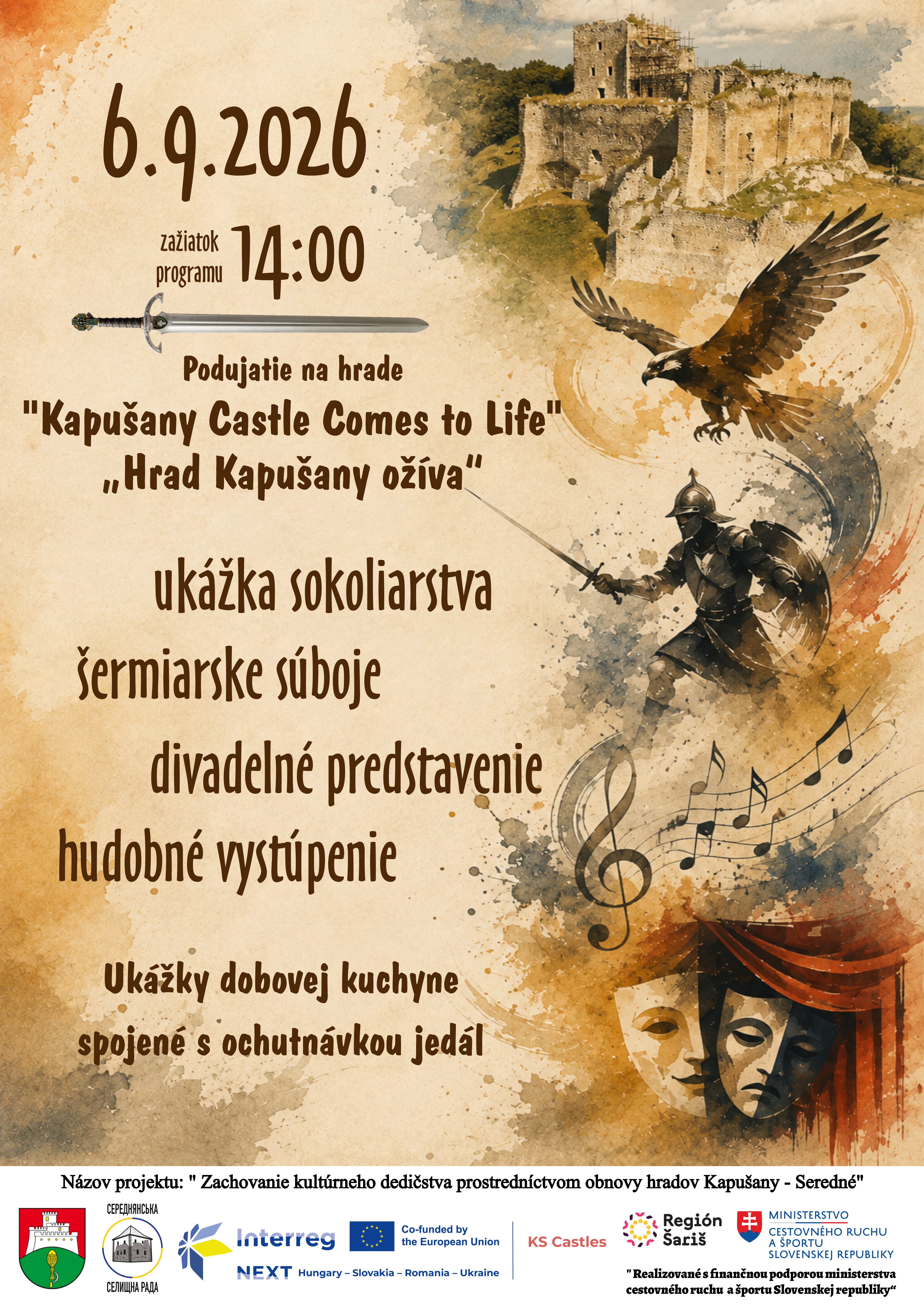 Pozvánka - hrad Kapušany ožíva 06.09.2026